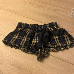 ruffle plad pj shorts